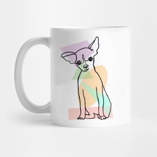 Pastel Deer Head Chihuahua Mug